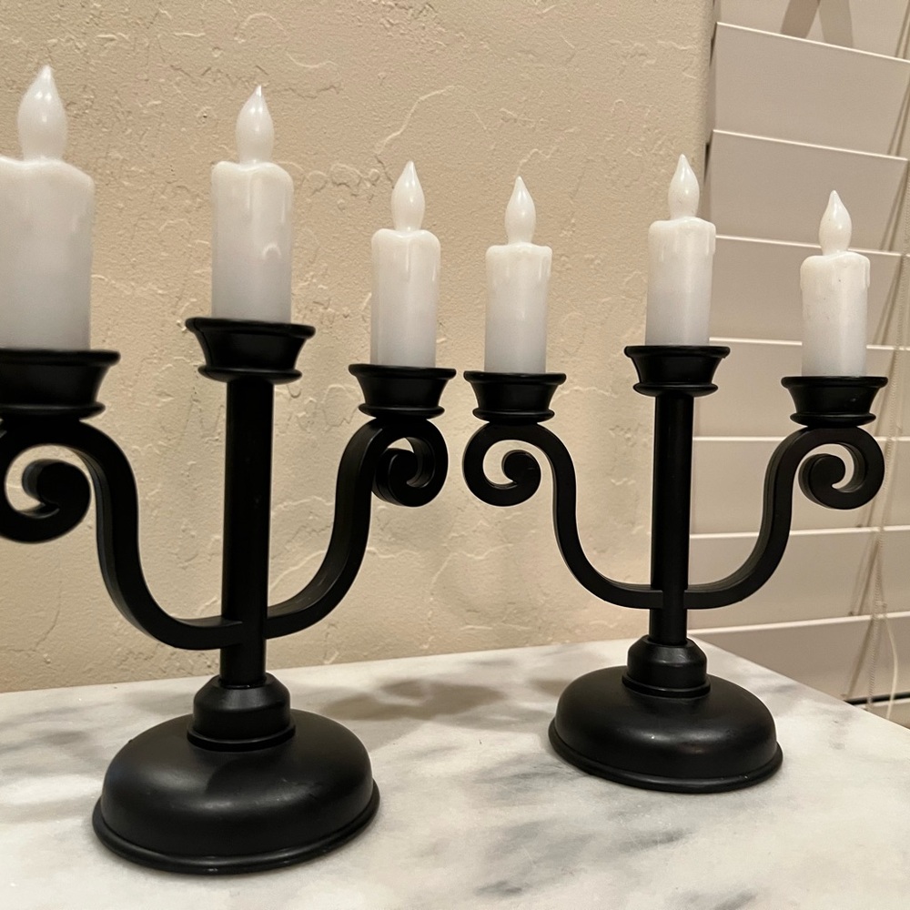 Target Black Candelabra pair